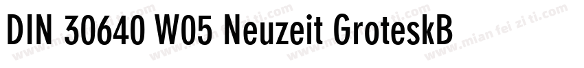 DIN 30640 W05 Neuzeit GroteskBd字体转换
